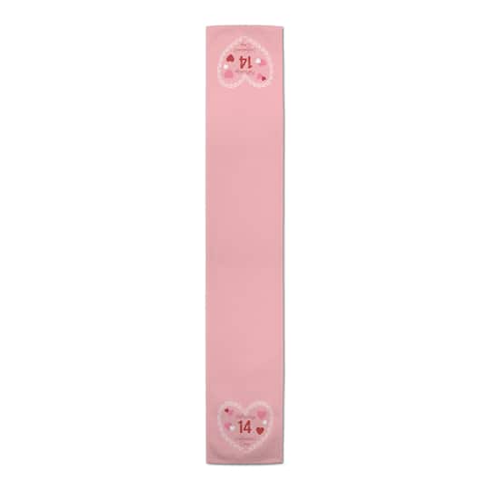 72" Poly Twill Valentine's Day Calendar Wreath Table Runner